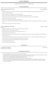 Advanced search engine optimization (seo) certification training. Digital Marketing Specialist Resume Sample Mintresume