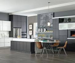 Contemporary Kitchen With Laminate Cabinets In Obsidian And High Gloss White Laminate Kitchen Cabinets Beautiful Kitchen Cabinets Contemporary Kitchen Design