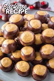 This Buckeye Recipe Is A Tradition In Our House Every November Peanut Butter Balls Are Dipped On Chocolate To Look Buckeyes Recipe Easy Peanut Butter Recipes