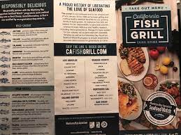 Lunch, dinner, groceries, office supplies, or anything else: California Fish Grill Sunday Dec 2 2018 Tour De Force De Erin This Mom Fights