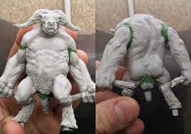 Minotaur with new dick [Male Nudity Warning] - Process and WHY? in the  first comment : rminipainting