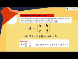 Posting pada rumus matematika sma ditag #conth soal determinan matriks ordo 5x5, #contoh soal determinan matriks ordo 3x3, #contoh soal matriks ordo 4x4, #determinan matriks ordo 3x3 metode kofaktor, #determinan matriks ordo3x3 metode sarrus, #kofaktor matrik 2x2, detrminan matriks 4x4 metode sarrus, detrminan matriks 5x5 navigasi pos Determinan Dan Invers Matriks Ordo 2 Matematika Sbmptn Un Sma By Unacademy Indonesia