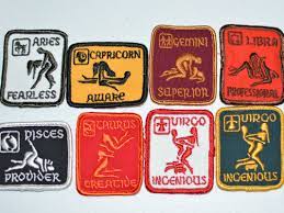 Sexual Position Zodiac Astrology Vintage Sew-on Embroidered Patch Aries  Capricorn Gemini Libra Pisces Taurus Virgo Jacket Vest Patch