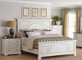 This bedroom collection has notes of cottage style with updated design elements. Rustic Vintage Distressed White Pine Wood Queen Bed Bedroom Furniture Ebay