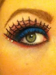 how to do spider man themed eye makeup