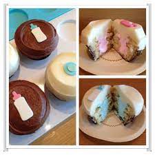 Pin By Ashalina Monrial On Baby Rach Gender Reveal Cupcakes Gender Reveal Cake No Bake Cake