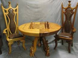 Chess Set Table Chairs Some Better Pictures Chess Table Table And Chairs Table