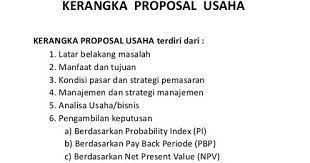 Cara Membuat Dan Contoh Proposal Usaha Yang Benar Dicontoh