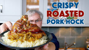 Take the schweinshaxe (knuckle of pork) and let it boil in the hot water for about 30 minutes. Roast Pork Hock With Crispy Skin Schweinshaxe Recipe Youtube