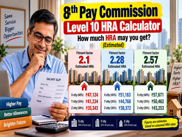8th Pay Commission: Can Level 10 employees get up to Rs 57,000/month HRA? - The Economic Times