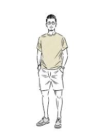 体型別 痩せ 低身長 ぽっちゃり 失敗しない大人のtシャツ選び メンズファッション leon jp イラスト 男の子 ファッション イラスト 男性 シャツ イラスト