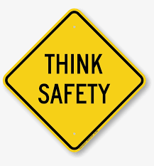 Road safety is a south australian government initiative aimed at helping drivers, cyclists and pedestrians think about their behaviours and actions when on the road; Think Safety Warning Sign Road Safety Signs Png Transparent Png 800x800 Free Download On Nicepng