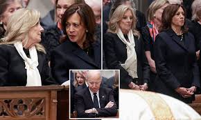Jill Biden's jaw-dropping jab at Kamala Harris in frosty reunion with Joe  at Dick Cheney funeral | Daily Mail Online