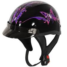 Black And Purple Motorcycle Helmet Pin On Motorcycle Half Helmets For Sale