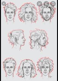 Pin By Felipe M On Drawings Boy Hair Drawing Curly Hair Drawing Long Hair Drawing