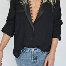 Chemise Thylane D Eponym Creation Noire A Vendre Taille Xs 170 Euros Fdp Valeur Neuve 215 Euros Paiment Paypal Ch Long Sleeve Blouse Chemise Outfits