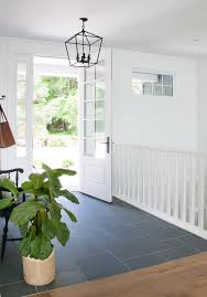 I like the steps the branch out a bit at the bottom. Blue Slate Entry Way Tile The Lilypad Cottage