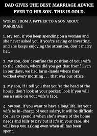 Are you looking for the best marriage quotes? Best Marriage Advice Ever By A Dad To His Son This Is Gold Heartwarming
