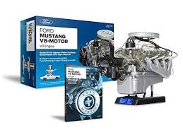 Ford 1965 Mustang V8 Engine Model Kit Working Model Motor With Collector S Handbook Ford Mustang V8 Mustang V8 Model Engine Kits