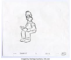 The best of draw something exists to showcase the very best drawings in the omgpop game draw something and draw something 2 for iphone, ipad, ipod and android. The Simpsons Homer Simpson Preliminary Animation Drawing Lot 16410 Heritage Auctions