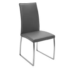Modern Dining Chair With Stylish Narrow Taper Backrest Soft Durable Polyurethane Cover In 3 Co High Back Dining Chairs Dining Chairs Modern Dining Chairs