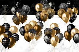Download 3,329 black gold balloons stock illustrations, vectors & clipart for free or amazingly low rates! Black And Gold Balloons Clipart Grafik Von Digital Curio Creative Fabrica