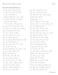 Generate a pdf worksheet, download it to your device and print it off to share with your students. 33 Linear Equations In One Variable Worksheet Free Worksheet Spreadsheet