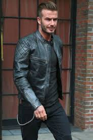 David Beckham Embraces Moto Style In Belstaff Leather Jacket Leather Jacket Men Mens Fashion Edgy Mens Fashion Casual