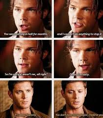 In This Scene Sam Gets The Wrong Idea Dean Is Actually Pleased That Sam Didn T Pull Anything To Supernatural Season 4 Supernatural Tv Show Supernatural Fans