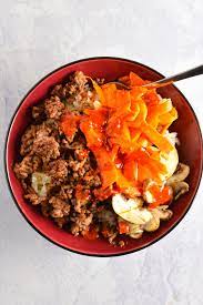 Ground Beef Mushroom Bibimbap A Taste Of Madness Recipe In 2021 Beef Recipes Delicious Healthy Recipes Ground Beef