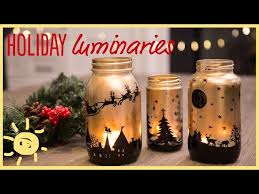 Diy Holiday Mason Jar Luminaries Youtube