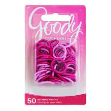 Goody Goody Ouchless No Metal Gentle Elastics Assorted Colors 50 Ct Walmart Com Goody Hair Ties Goodies Hairstyles For Thin Hair