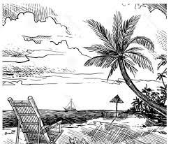 Teruslah berlatih untuk membuat dirimu semakin mahir dalam membuat sketsa. Lukisan Pemandangan Pantai 3d Cikimm Com