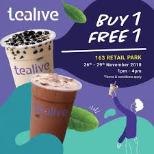 Jadi tidak hairanlah jenama minuman boba terkemuka, tealive memutuskan untuk mengeluarkan minuman berasaskan 2 biskut sedap itu dalam menu biskutea terbaru mereka yang mula dilancarkan semalam. Tealive Buy 1 Free 1 From 26th To 29th Nov At 163 Retail Park Foodie
