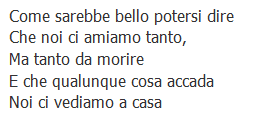 Aprenda a tocar a cifra de ci vediamo a casa (dolcenera) no cifra club. Ci Vediamo A Casa Dolcenera Canzoni Testi