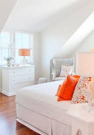 If you love halloween, why not do up your living room with some degree of simple scandinavian living room with mustard yellow sofa, orangey hardwood walls, a floor lamp, and a stylish round scandinavian center table. Orange And Gray Bedroom Design Cottage Bedroom