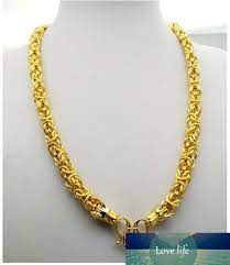 Should be polished and cleaned regularly. 2021 Mixed Style 24k Yellow Gold Filled Men Chain Necklace Colorfast Fake Gold Chains Jewelry Multi Design For Choose From Viviniko 7 87 Dhgate Com