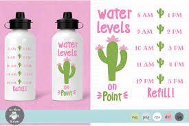 Download Water Levels On Point Svg Cactus Water Bottle Tracker Svg 295012 Svgs Design Bundles