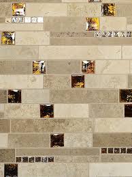 Brown Glass Travertine Mix Backsplash Tile For Traditional Kitchen Tile Backsplash Kitchen Tiles Backsplash Travertine Backsplash
