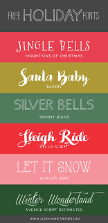 Free Holiday Fonts Alexa Zurcher Holiday Fonts Silhouette Fonts Fonts Design