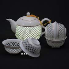 玲瓏瓷6件茶泡具組 鹿港窯陶瓷禮品禮物網 tea pots tableware tea