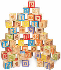 Put a bunch of fruit in a bowl and see if he can identify the items that start with various letters, like a (apple), b (banana), g (grapes), p (peach), etc. Amazon Com Maxim Deluxe Wooden Abc Blocks Extra Large Engraved Baby Alphabet Letters Counting Building Block Set Toys Games