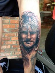 point break patrick swayze swayze portrait tattoo