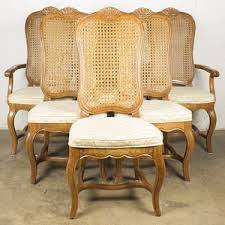 I just used a scrap piece of lumber cut to the right width and nailed it to. Lot Art French Provincial Style Cane Back Dining Chairs By Hickory Manufacturing Company