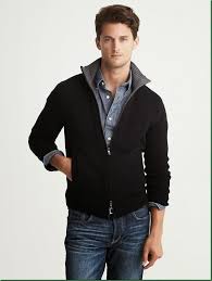 Garrett Neff For Banana Republic Knitwear Covermen Blog Best Male Models Mens Cashmere Zip Cardigan