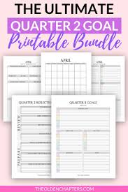 Quarter 2 Goal Printable Bundle Quarterly Goal Planner Etsy In 2020 Goals Planner Goals Printable Goal Setting Worksheet