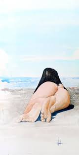 Nude Beach Art Print by Richard Hahn - Pixels