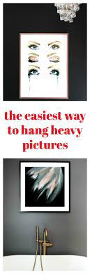 How To Hang A Heavy Picture The Best And Easiest Way Hanging Heavy Pictures Wood Wall Art Diy Diy Blanket Ladder