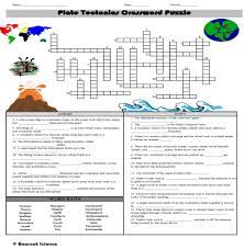 Plate Tectonics Crossword Plate Boundaries Boundaries Worksheet Plate Tectonics