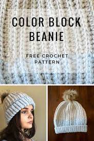 Color Block Beanie Free Crochet Pattern And Video Tutorial Creating A Color Block Look Wit Crochet Hat Tutorial Crochet Hat Pattern Crochet Hats Free Pattern